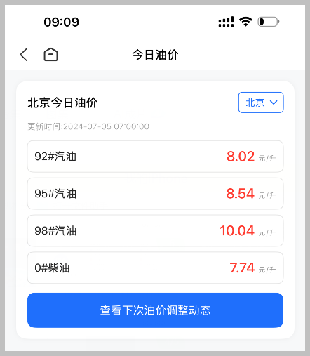 词令今日油价查询最新调整动态入口的关键词直达口令是什么？