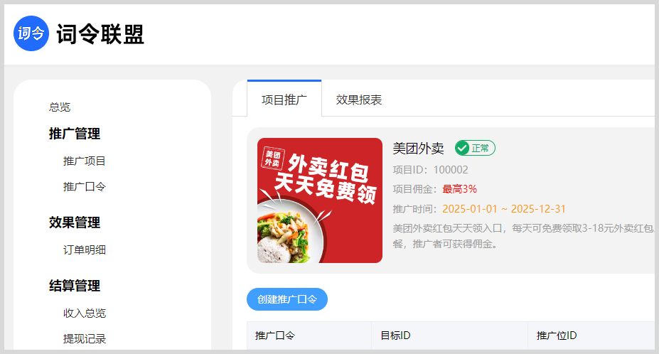 美团外卖红包天天领入口推广口令怎么申请？-词令
